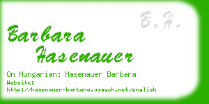 barbara hasenauer business card